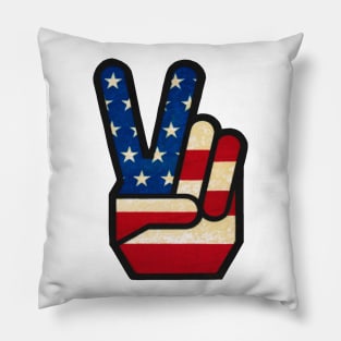 Vintage Peace in America Pillow