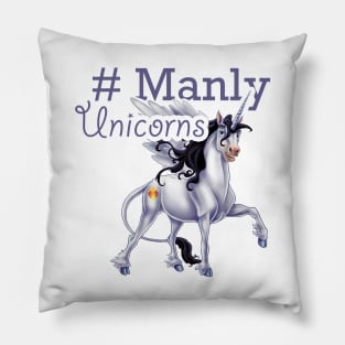 Manly Unicorns Pillow