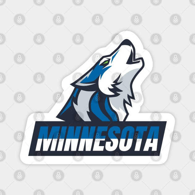 Minnesota basketball Magnet by BVHstudio