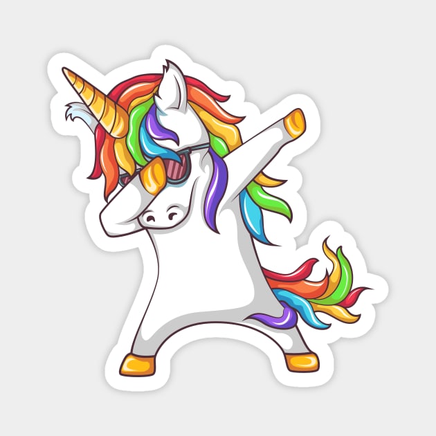 Dabbing Unicorn Magnet by Harsimran_sain