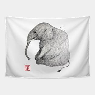 Elephant sitting Tapestry