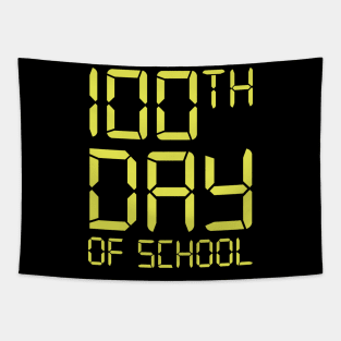 100th Day of School - Digital Clock Edition Tapestry