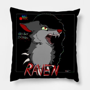 My Bite is Worse than my Bark(Raven) Pillow