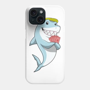 Shark at Poker with Poker cards Phone Case