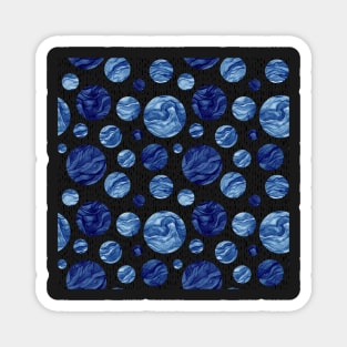 Deep Blue Circles Magnet