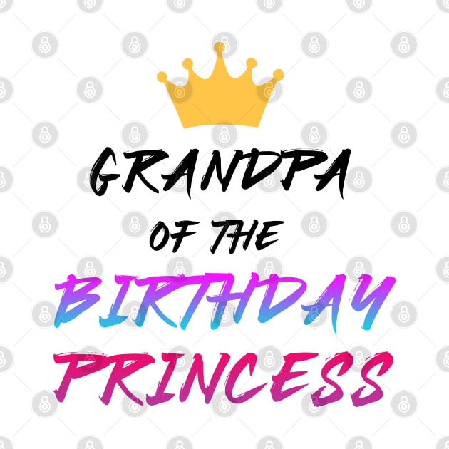 grandpa of the birthday princess black and pink by Dolta