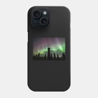 Callanish standing stones and Aurora Phone Case