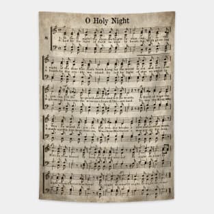 O Holy Night Vintage Christmas Hymn Music Tapestry