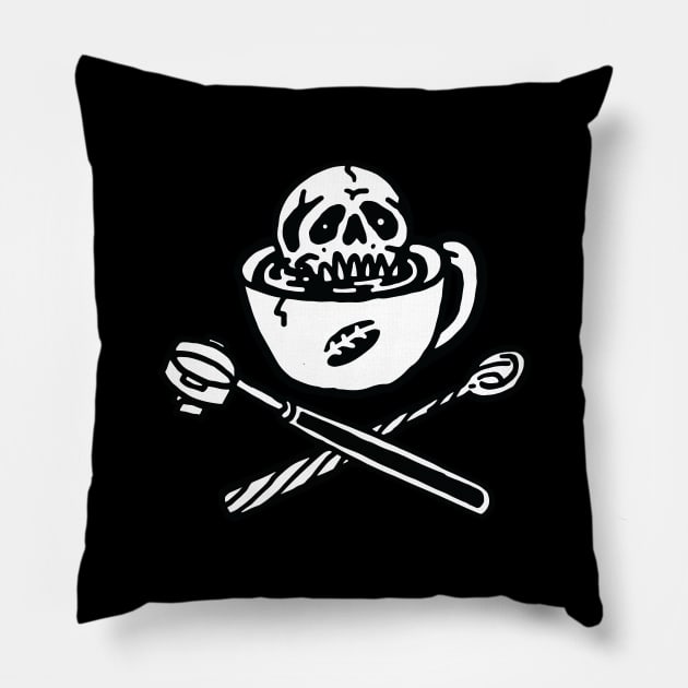 Death Before Decaf Pillow by quilimo