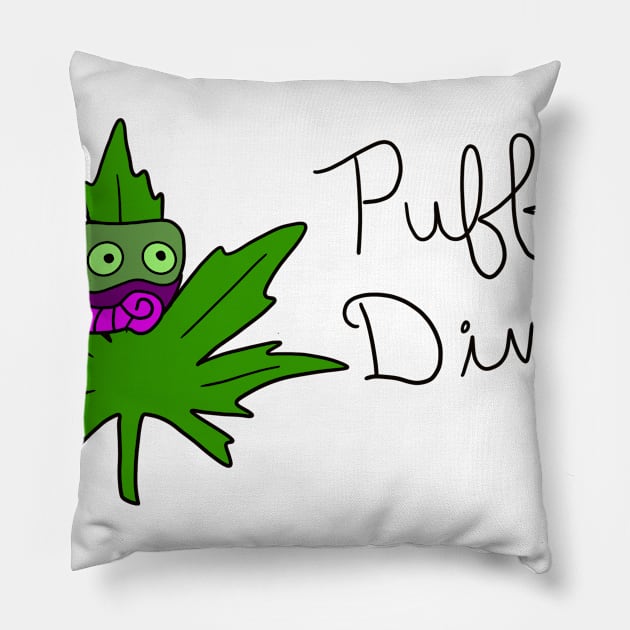 Puff Divers Pillow by Tallmike