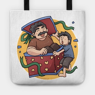 Present Father Dad Cartoon Tote