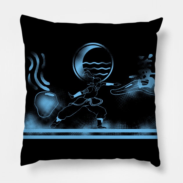 Korra Waterbending Pillow by Silentrebel