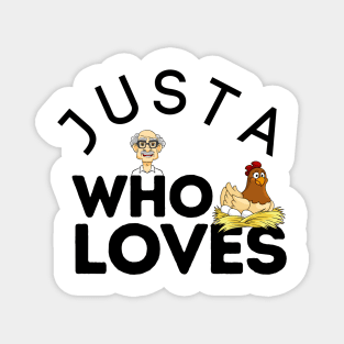 Just A Grandpa Who Loves Chickens Magnet