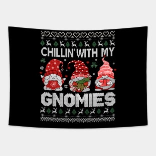 Chillin' with my Gnomies Ugly Sweater Tapestry