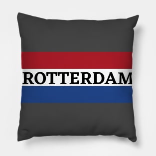 Rotterdam City in Dutch Flag Pillow