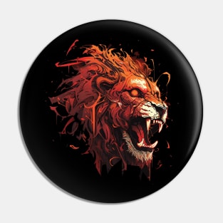 angry lion Pin