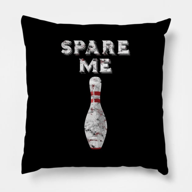 Spare Me Bowling Bowler Pillow by AlfieDreamy 