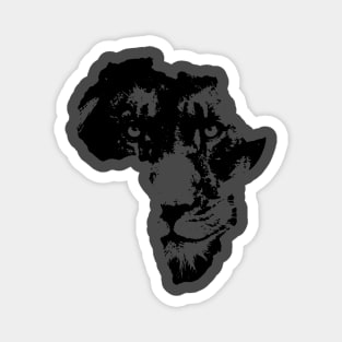 African Lion Face | Safari Culture | Africa Map Magnet