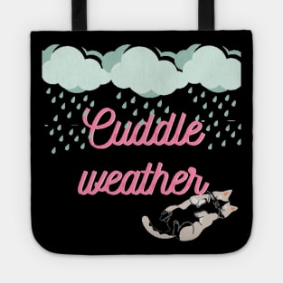 Cuddle weather blue clouds Tote