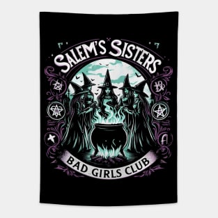 Salem's Sisters Bad Girls Club - Vintage Occult - Goth Witches Tapestry