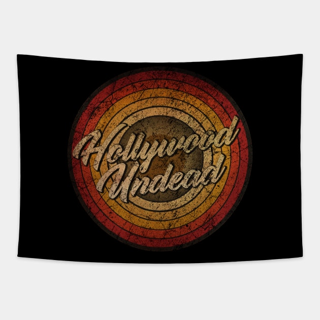 arjunthemaniac,circle retro faded Hollywood Undead Tapestry by arjunthemaniac