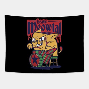 Heavy Metal Cat Tapestry