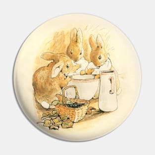 Rabbits and Milk Pudding by Beatrix Potter Pin