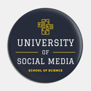 University of Social Media - Science Pin