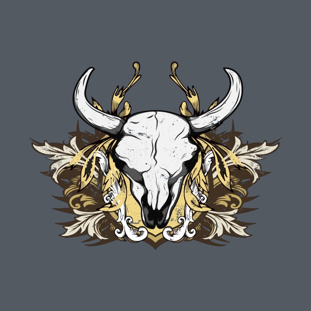 Cool Bull Skull by ddtk