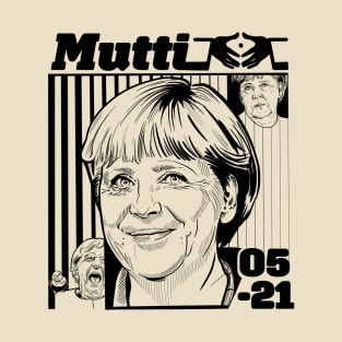 Mutti Merkel - Black T-Shirt