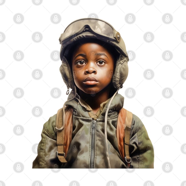 Military Minded Street Soldier Urban Warrior Black Boy by Unboxed Mind of J.A.Y LLC 