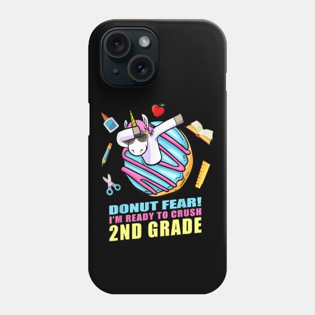 2nd Grade Dabbing Unicorn Back to School Girls Gift Phone Case by FONSbually