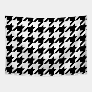 Black Houndstooth, Dogstooth, Shepherd Check Tapestry