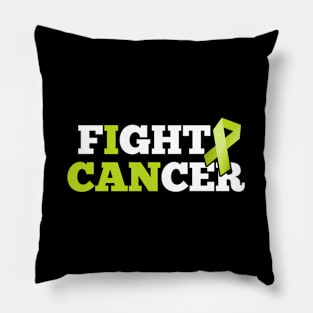 Fight Non-Hodgkin Lymphoma Lime Green Ribbon Pillow