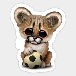 Cheetah Cub Playing With Basketball  Sticker for Sale by jeff bartels