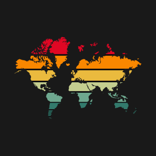 World map Retro style T-Shirt