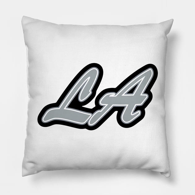 Football Fan of LA Pillow by gkillerb