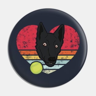 Vintage Funny I Love My Dutch Shepherd Pin