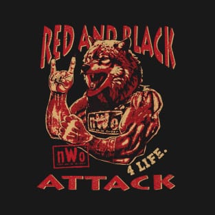nWo Red And Black Attack T-Shirt