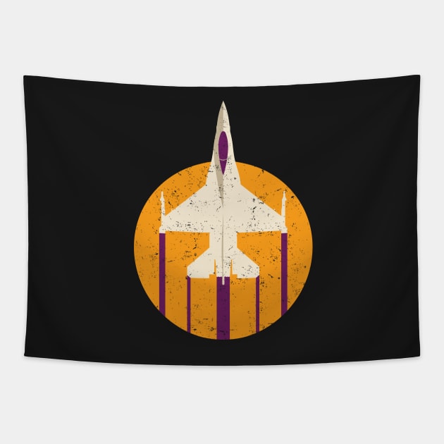 F-16 Falcon Jet Airplane Tapestry by danchampagne