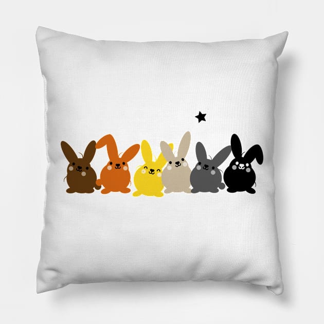 Bear Rabbits Pillow by Buen Corazón