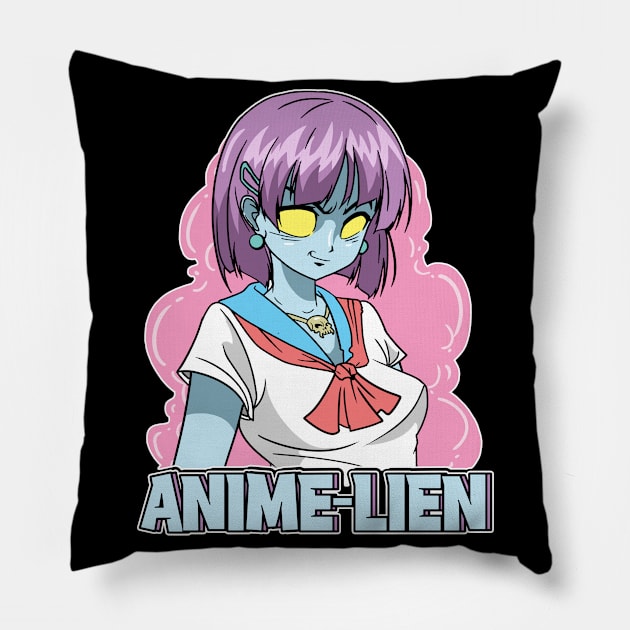 Anime Girl Alien Animelien Pillow by ModernMode