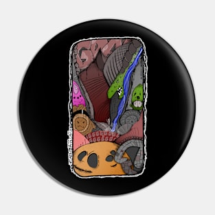 GRANDFREI Monsters Snakes Waterfalles Graffiti Collage Pin