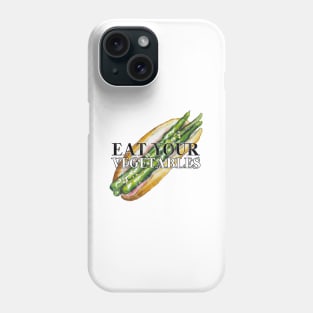 Eat Your Vegetables Asparagus Phone Case