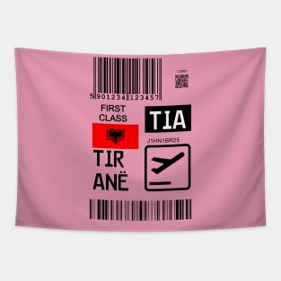 Tirana Albania travel ticket Tapestry