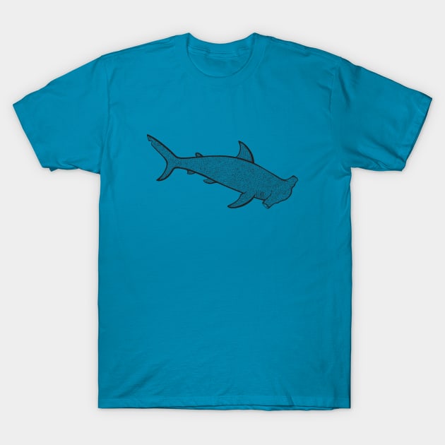 Hammerhead Shark Ink Art - ocean life design - Hammerhead Sharks - T-Shirt