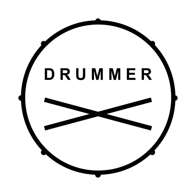 Drummer Logo Instrument TShirt TeePublic