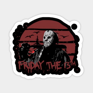 friday - jason horror vintage Magnet