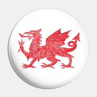 Geometric Welsh Dragon Pin