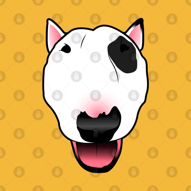 Bull Terrier Face by MarylinRam18